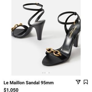 Saint Laurent le maillon 95 sandal